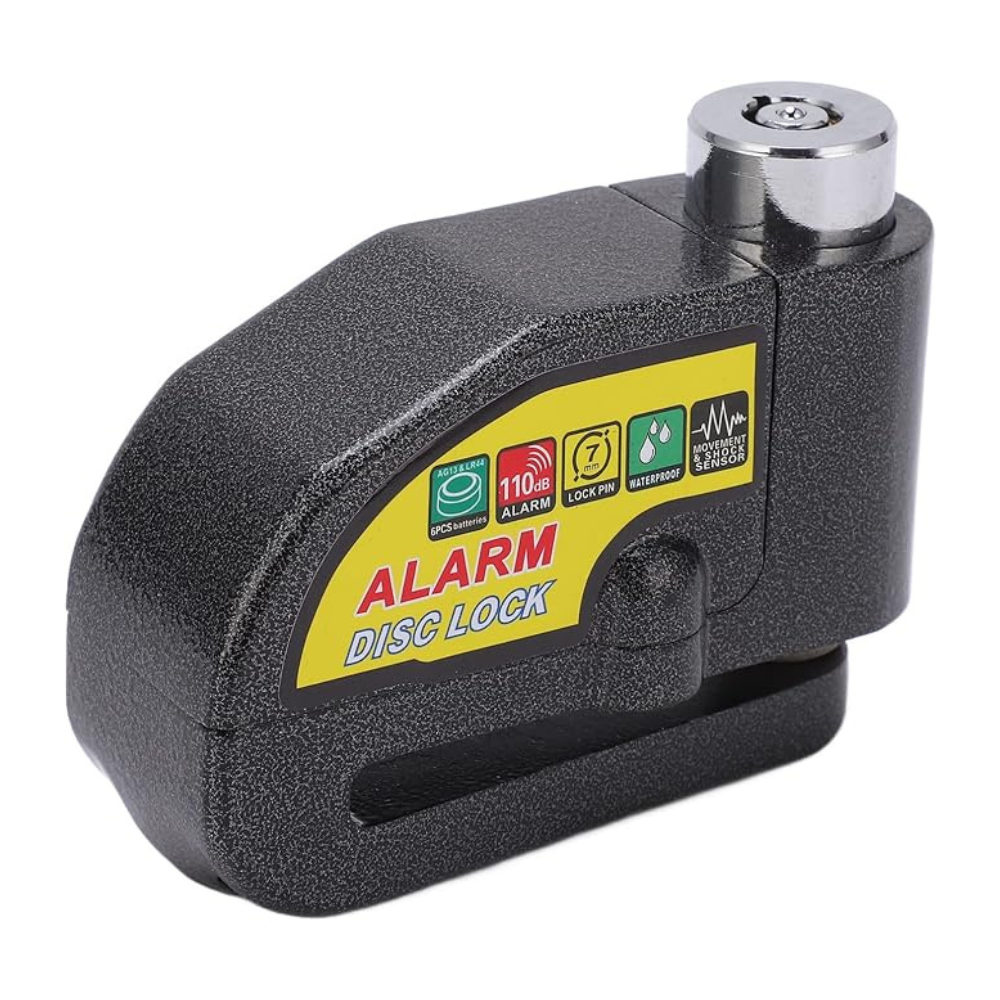 CANDADO CON ALARMA PARA DISCO DE MOTO 🏍️🔒